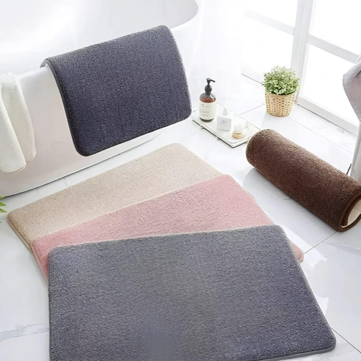 Super Absorbierende Velvet-Anti-Rutsch-Badmatte – Luxuriöse Weichheit Für Ihr Badezimmer 4