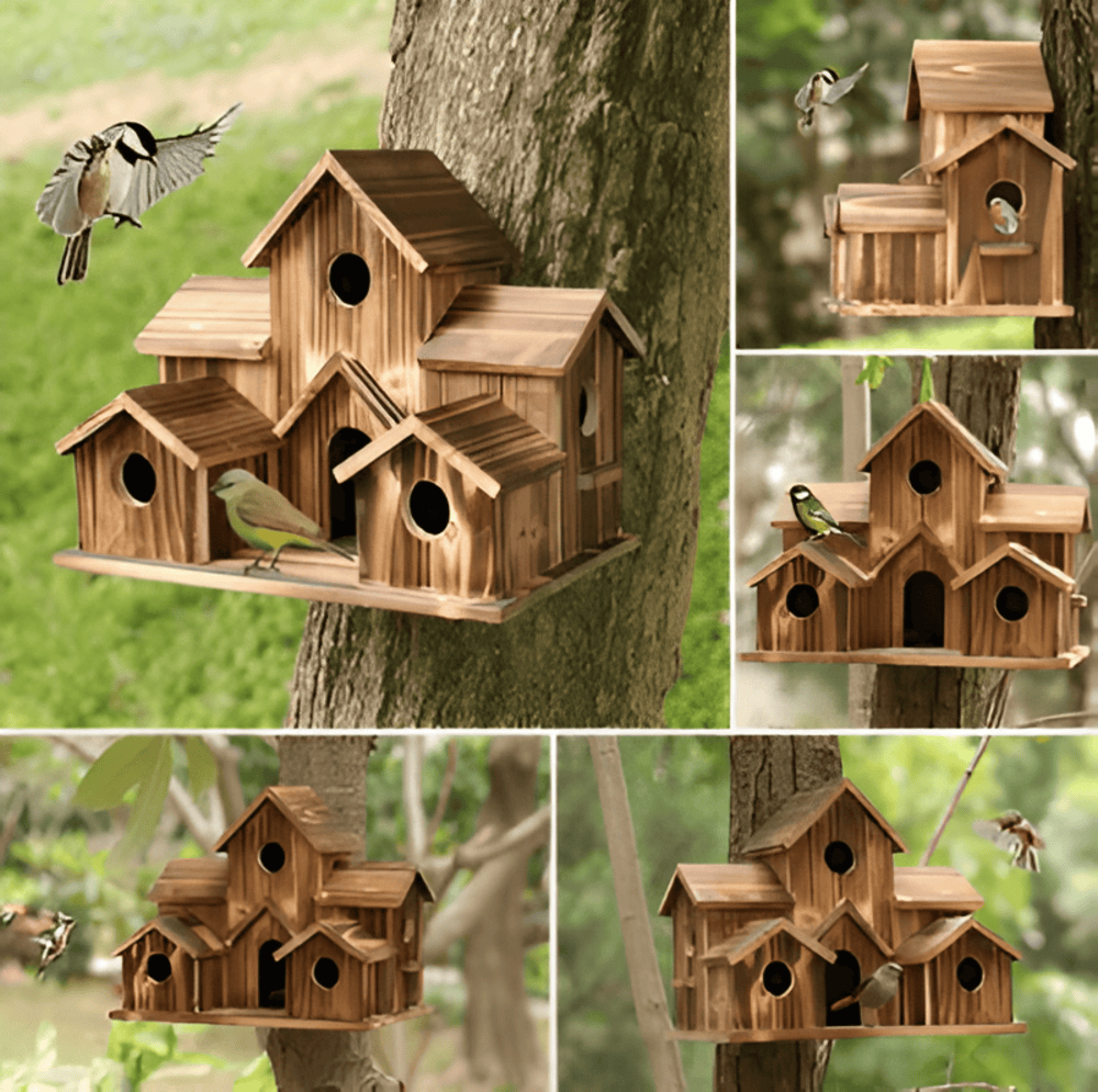 Sylion Hängendes Holzvogelhaus – Gemütlicher Rückzugsort Für Vögel 2