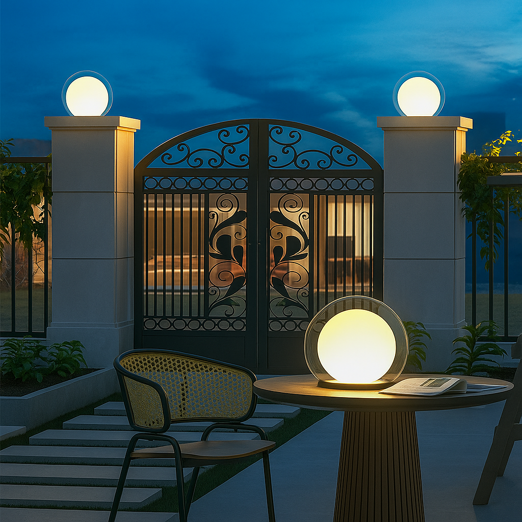 **Thaliora Sonnenenergie Außenlampe – Magische Maanartige Beleuchtung für Ihren Garten** 2