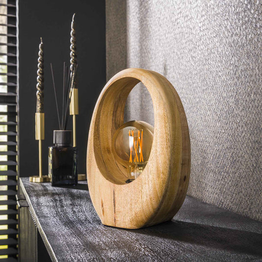 Tischlampe Bio Brenn Mangoholz – Stilvolle Natürliche Akzente für Ihr Zuhause 1