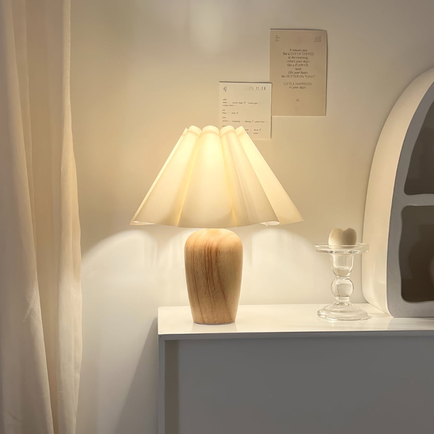 Vintage Fluted Beige Tischlampe – Stilvolle Beleuchtung Für Ihr Zuhause 7