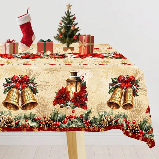 Vintage Weihnachten Tischdecke 130 x 220 cm – Stilvolle Festlichkeit Für Ihre Feiertage 1