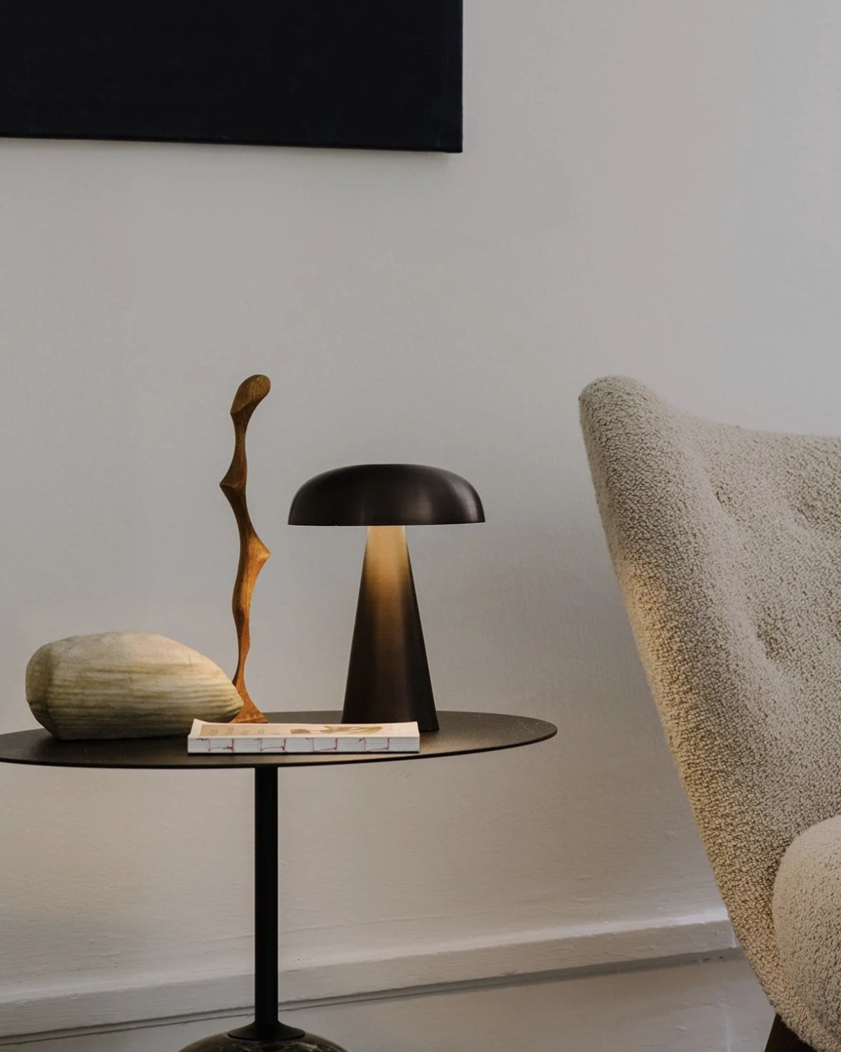 Tischlampe Pilzform – Sanftes Licht in Warmer Glut