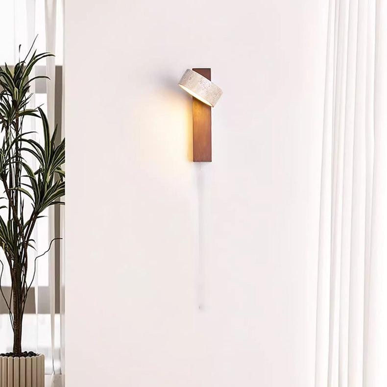 **WABI SABI TRAVERTINWANDLAMPE** – **Elegantes Design mit Sanftem Licht** 4
