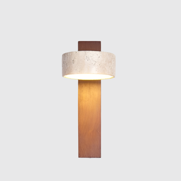 **WABI SABI TRAVERTINWANDLAMPE** – **Elegantes Design mit Sanftem Licht** 9