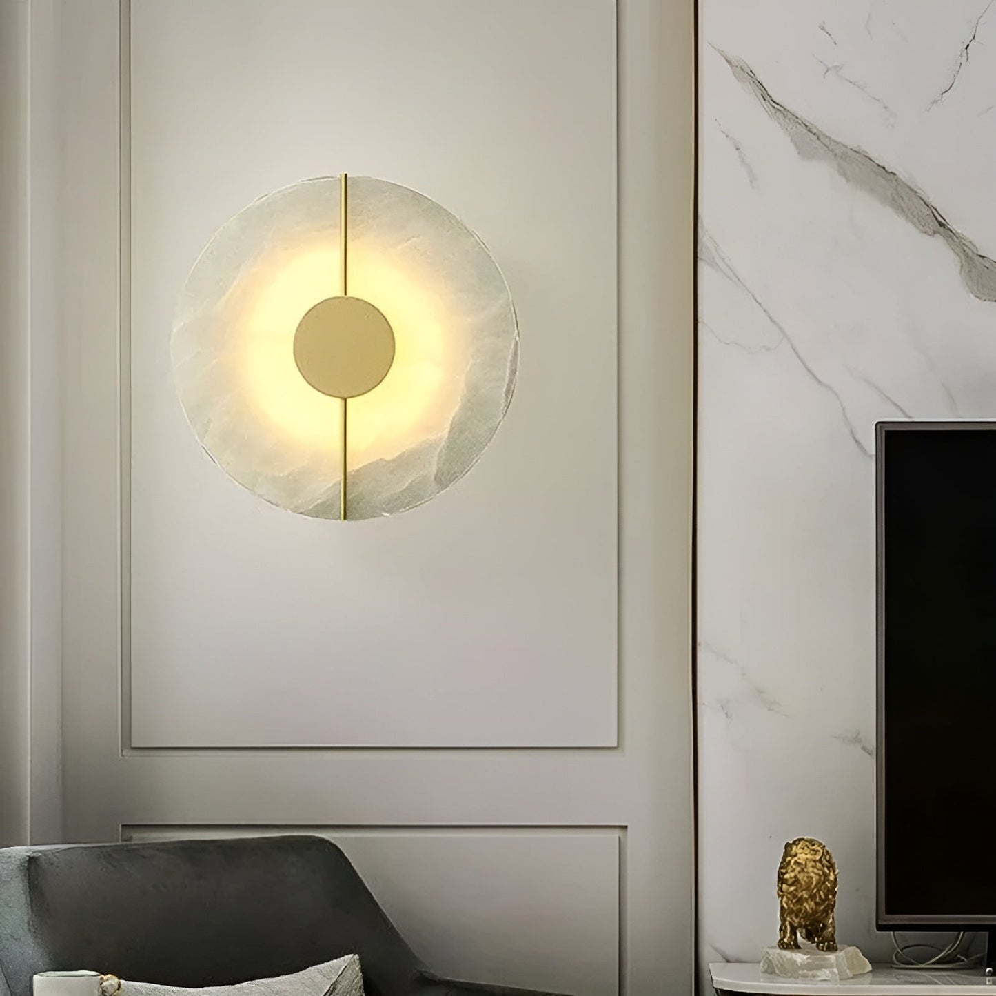 WabiGlow LED Wandlampe Schwarz Marmor – Elegante Akzentbeleuchtung für Ihr Zuhause 3