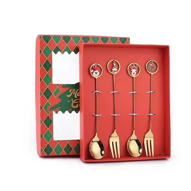 Weihnachts-Dessertlöffel-Set Aus Edelstahl – Festliche Akzente Für Besondere Anlässe 10