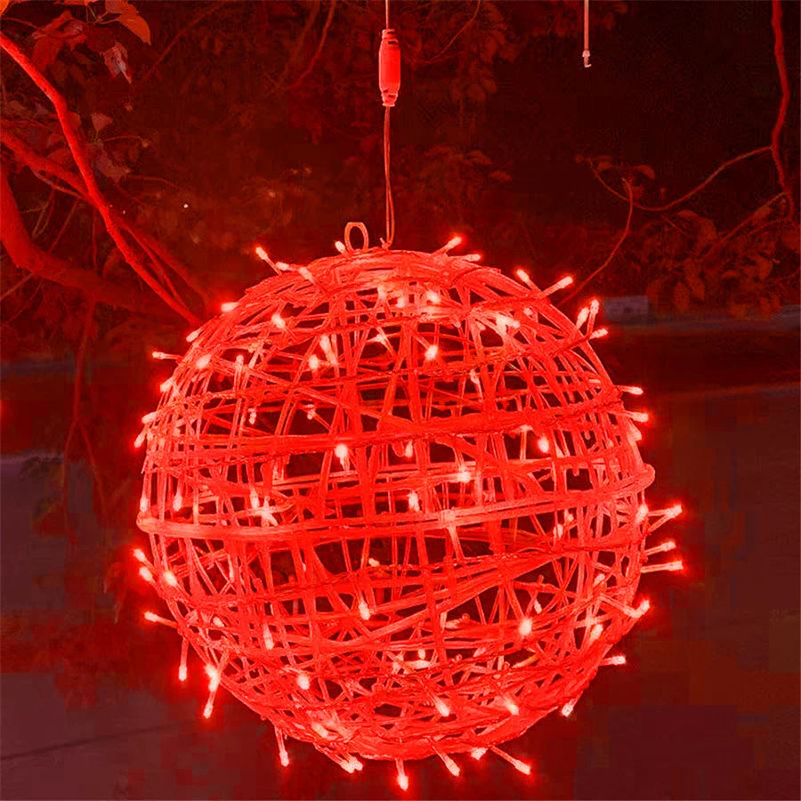 Weihnachts-LED-Rattan-Kugelgirlande – Festliche Lichterkette Für Ihren Außenbereich 11