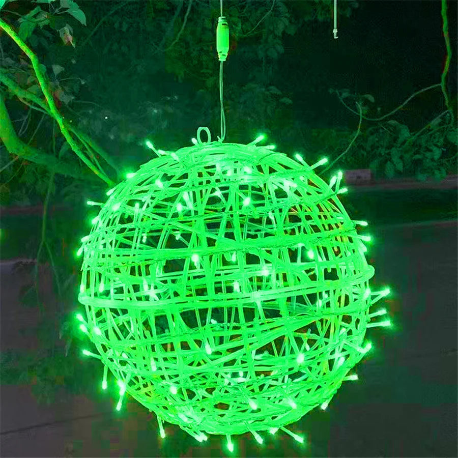 Weihnachts-LED-Rattan-Kugelgirlande – Festliche Lichterkette Für Ihren Außenbereich 9