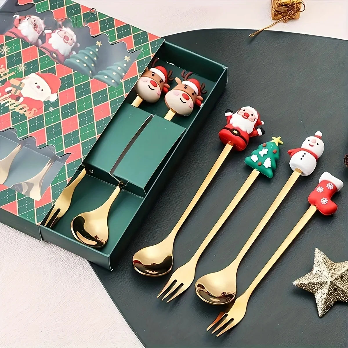 Weihnachtsgabel und Löffel Set – Festliche Atmosphäre für Besondere Anlässe 4