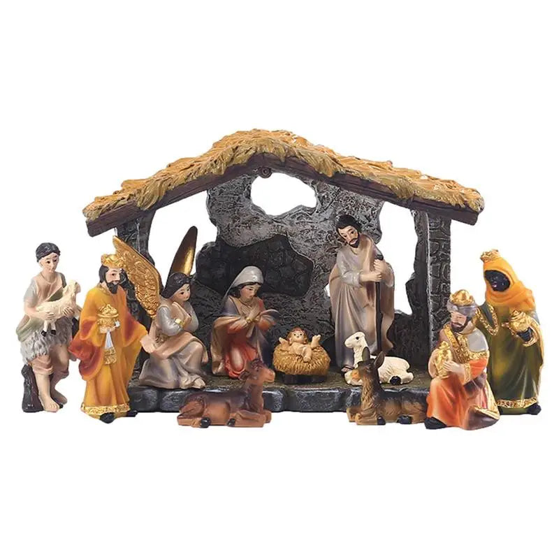 Weihnachtskrippe Set 12PCS – Exquisite Figuren Für Festliche Stimmung 0