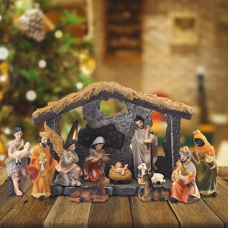 Weihnachtskrippe Set 12PCS – Exquisite Figuren Für Festliche Stimmung 1