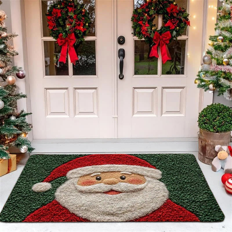 Weihnachtstür Matte Rot Santa Claus – Festlicher Eingangsbereich mit Weihnachtszauber 4