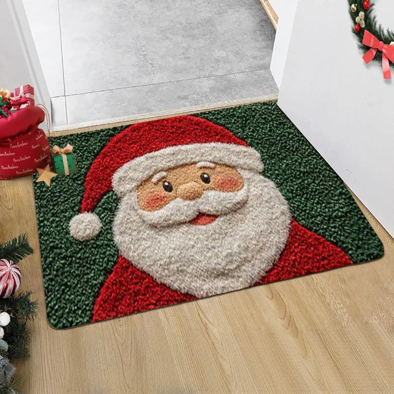 Weihnachtstür Matte Rot Santa Claus – Festlicher Eingangsbereich mit Weihnachtszauber 5