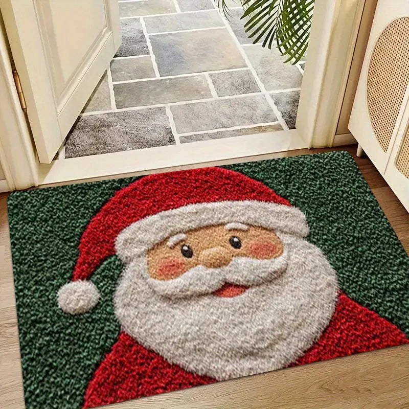 Weihnachtstür Matte Rot Santa Claus – Festlicher Eingangsbereich mit Weihnachtszauber 9