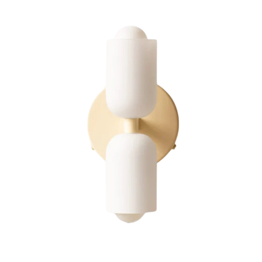 Wandleuchte Doppeloval – Symmetrisches Licht mit Goldakzent