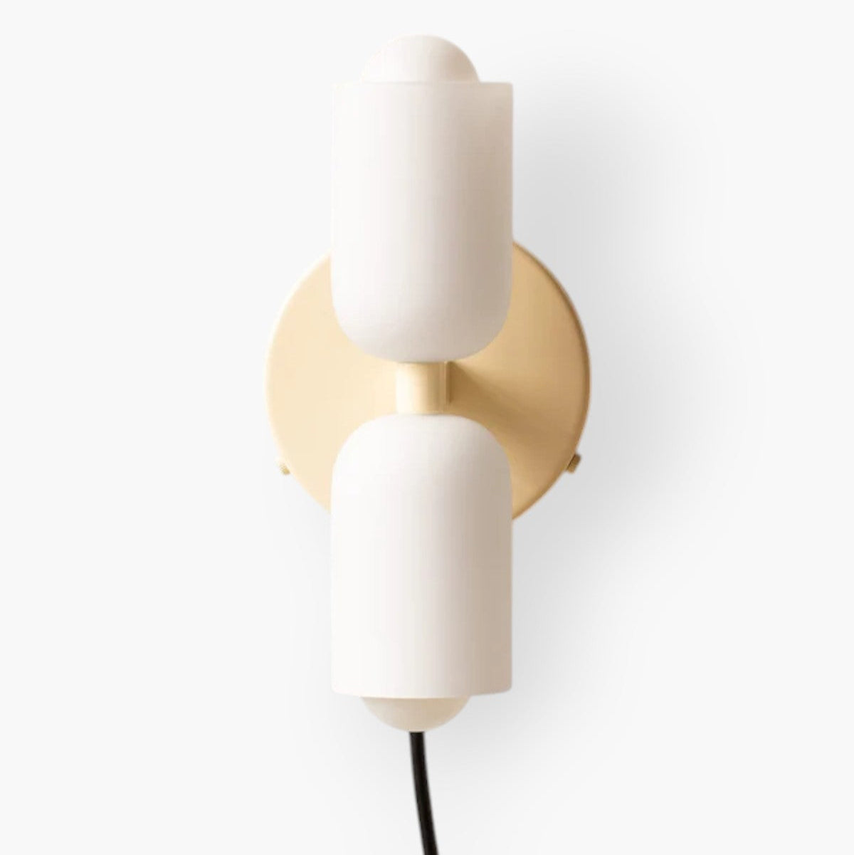 Wandleuchte Doppeloval – Symmetrisches Licht mit Goldakzent