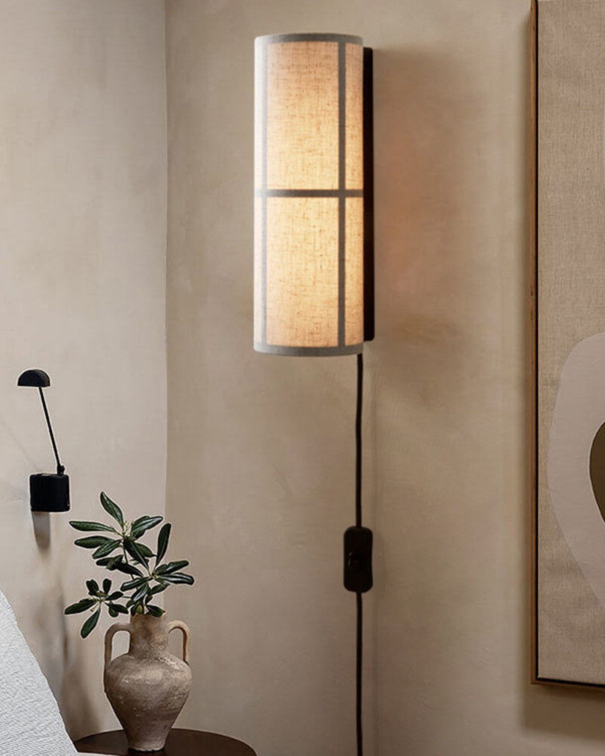 Zylindrische Stoff Wandlampe – Stilvolle Beleuchtung für Gemütliche Räume 3