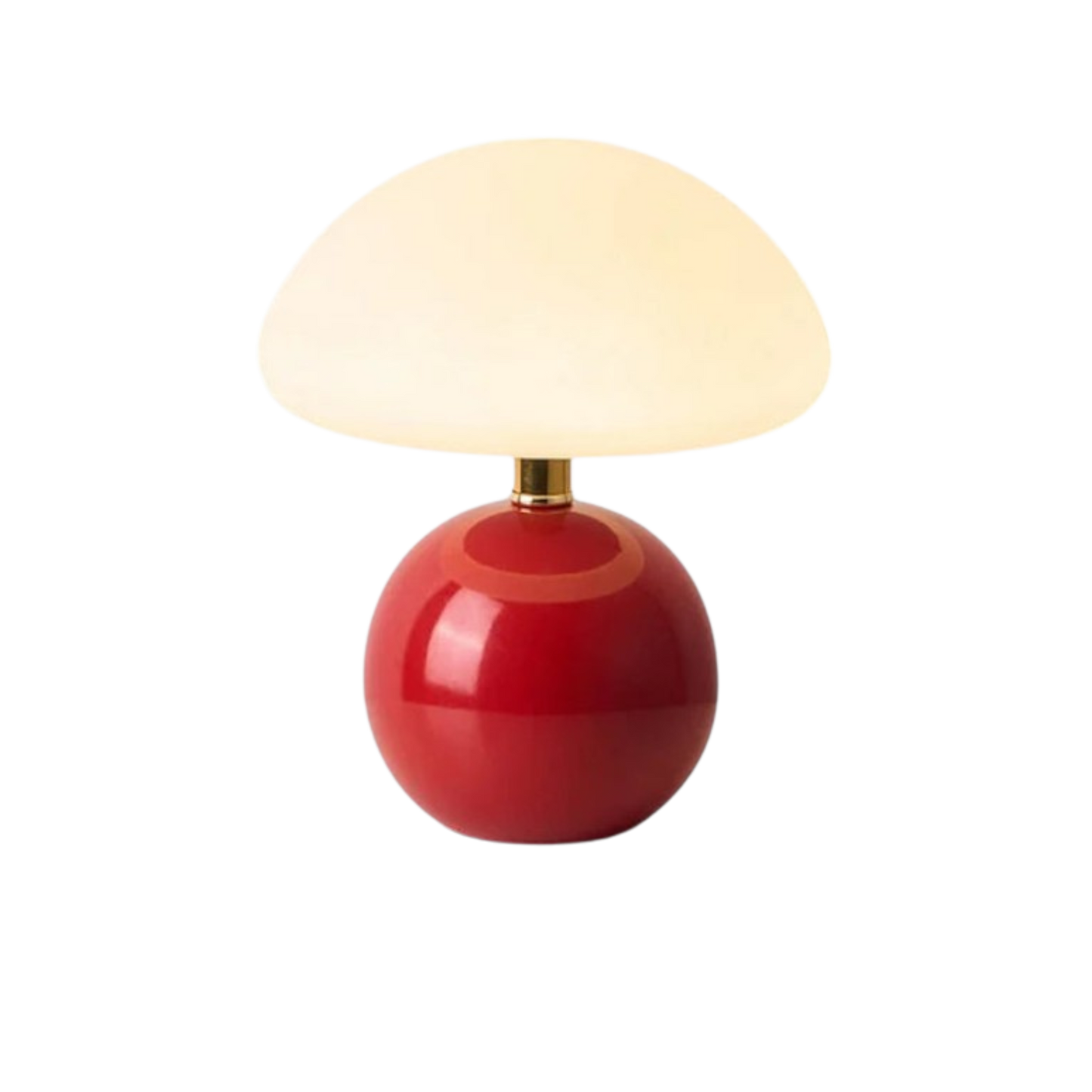Tischlampe Kugelform Rot – Sanfte Lichtkuppel