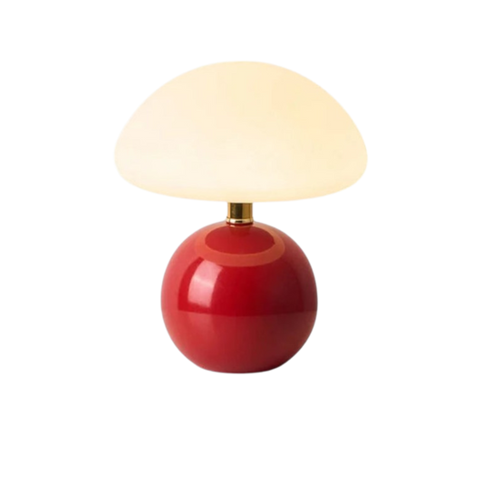 Tischlampe Kugelform Rot – Sanfte Lichtkuppel