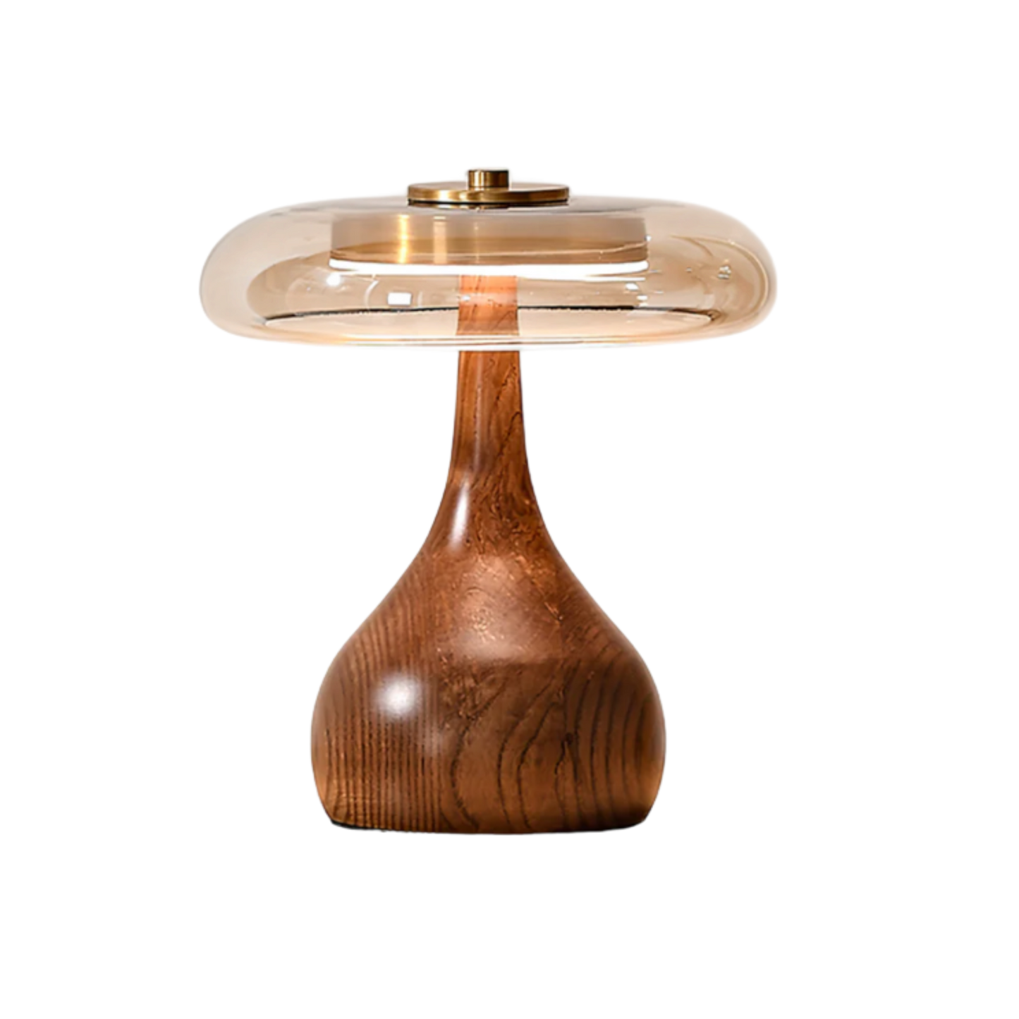 Elegante Tischlampe Holzglas – Warme Lichtform