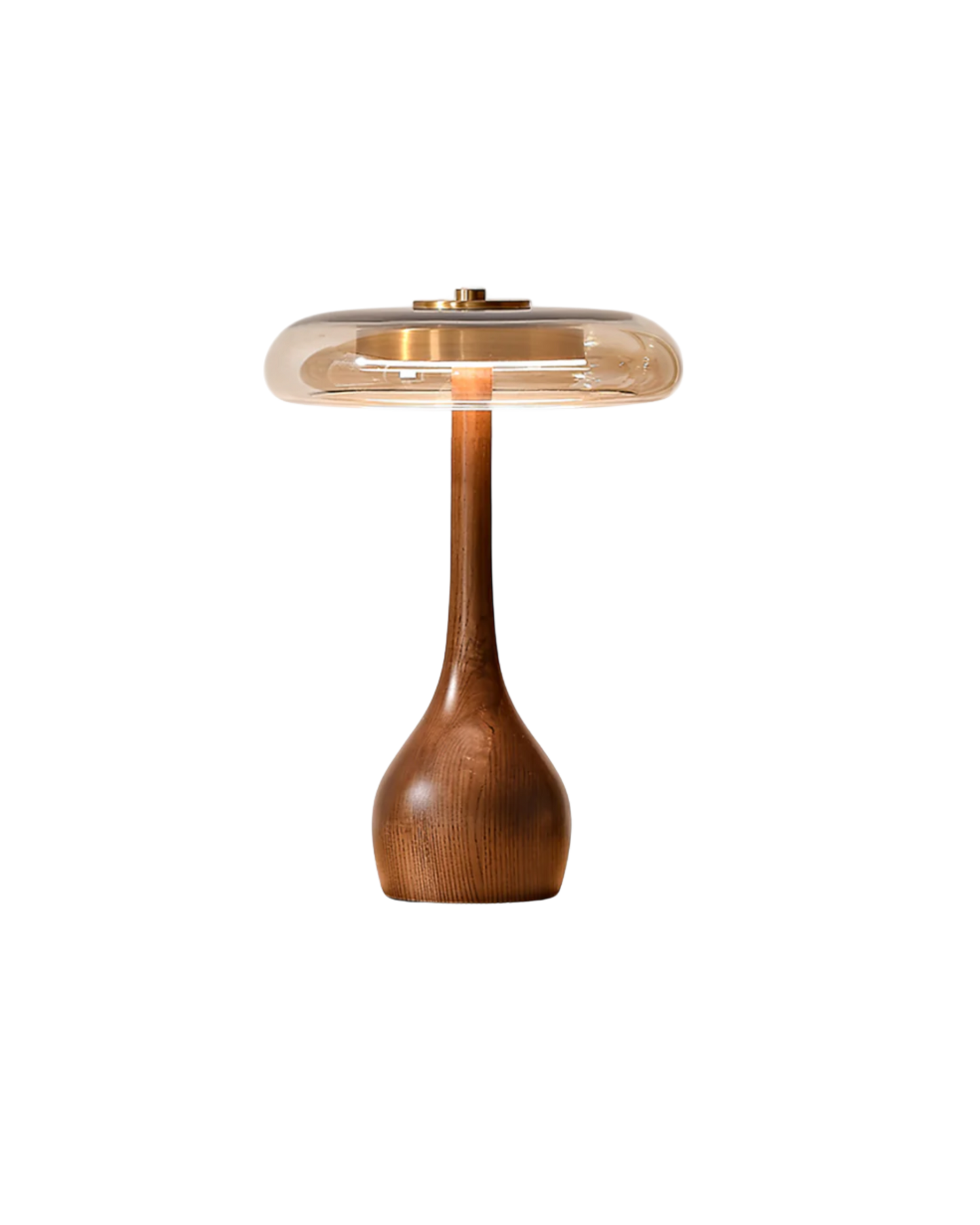 Elegante Tischlampe Holzglas – Warme Lichtform