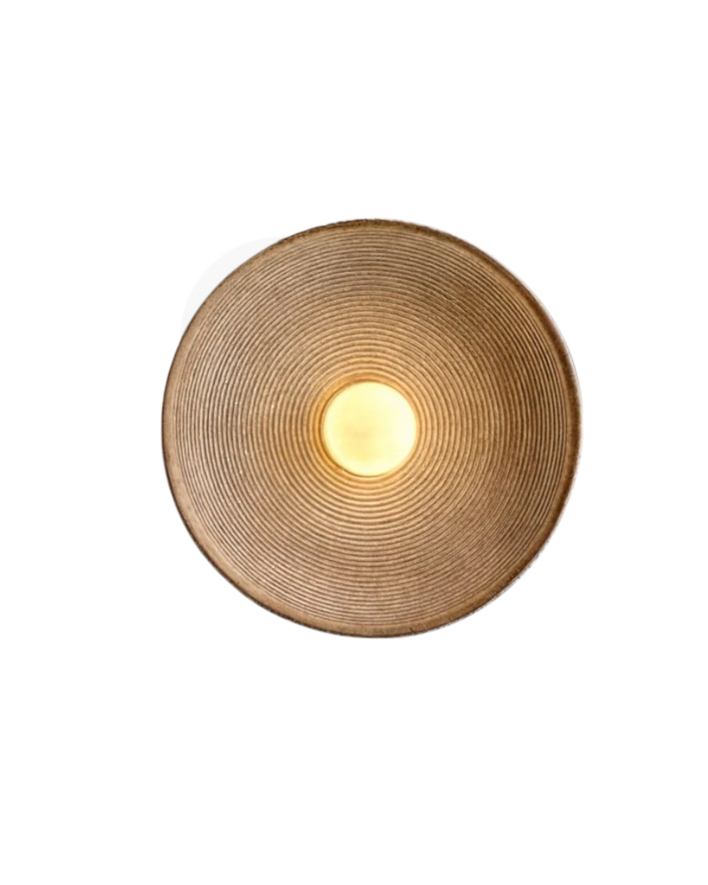 Wandleuchte Rillenschale Naturstein – Sanfter Lichtwurf