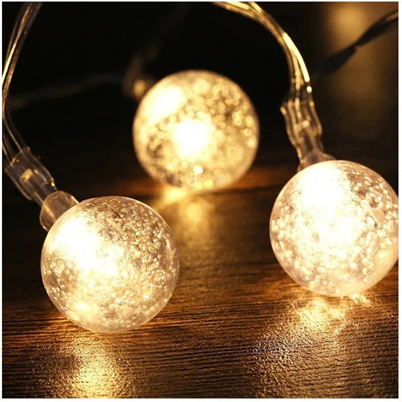 <strong>3m LED LICHT KRISTALL BALL – Wasserdichte Lichterkette für Garten und Camping</strong> 2