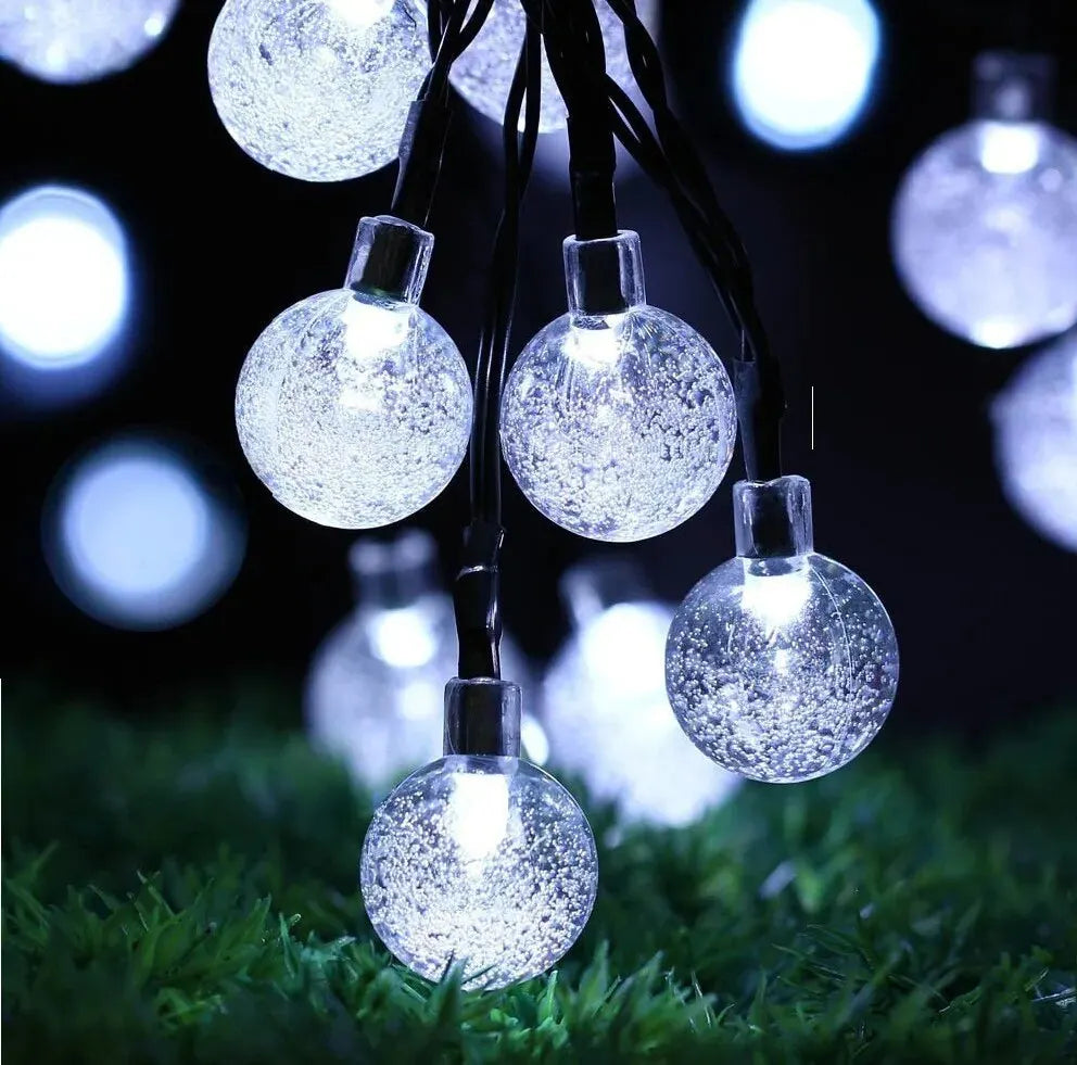 <strong>3m LED LICHT KRISTALL BALL – Wasserdichte Lichterkette für Garten und Camping</strong> 7
