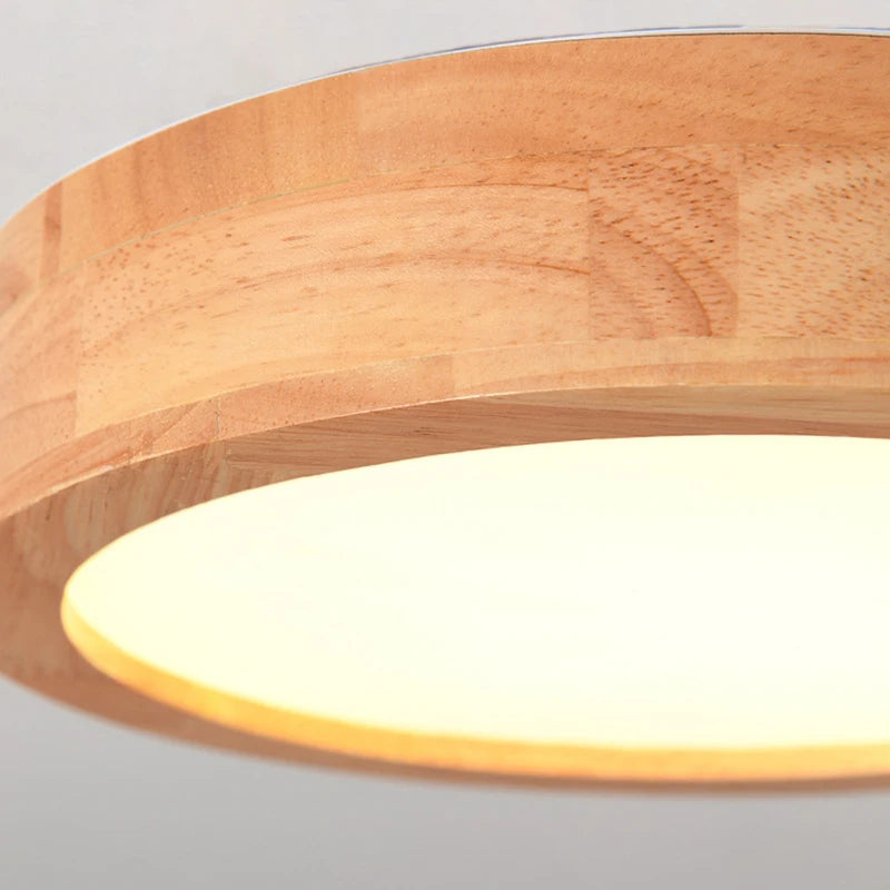 <strong>Einfache Runde Deckenleuchte</strong> – Stilvolle Holzlampe für Vielseitige Anwendungen 3