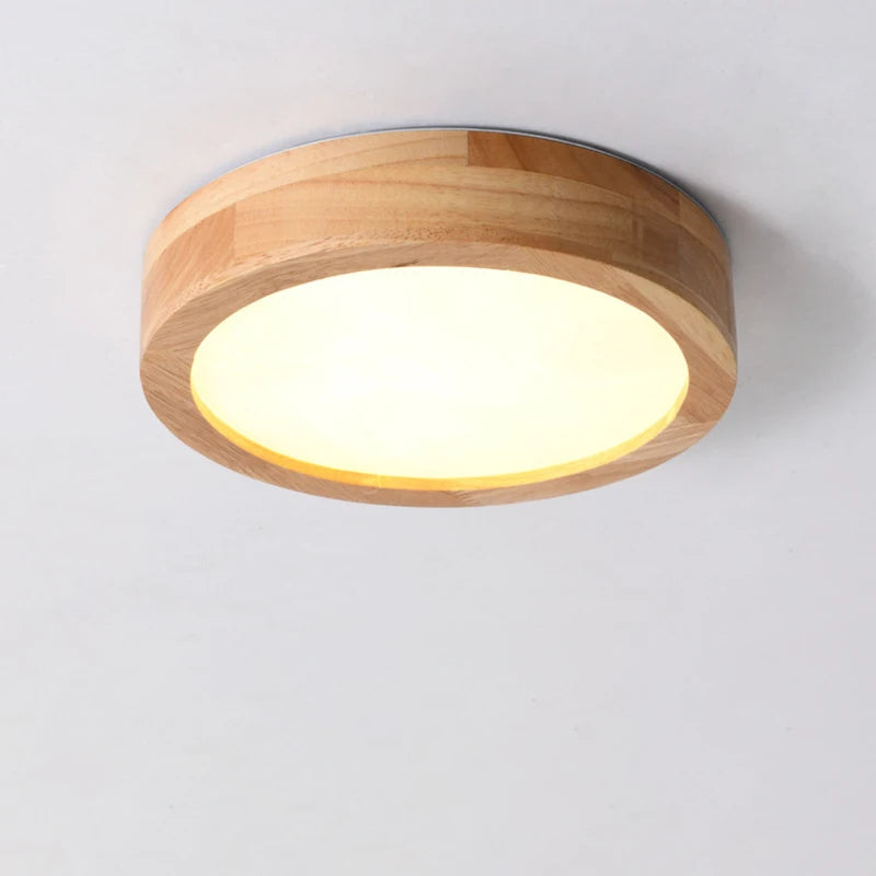 <strong>Einfache Runde Deckenleuchte</strong> – Stilvolle Holzlampe für Vielseitige Anwendungen 6