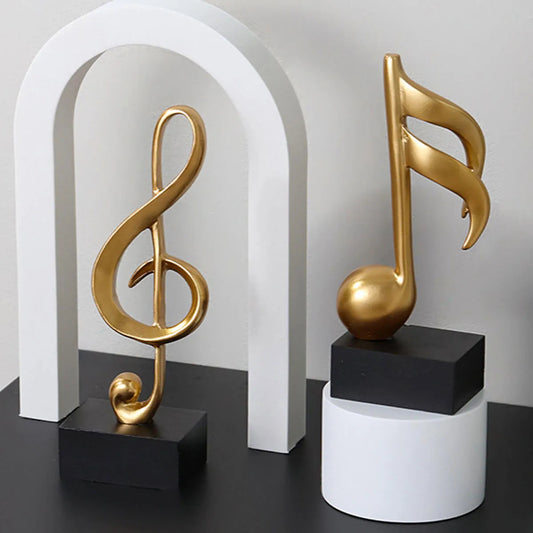 <strong>Goldene Musiker-Noten-Skulptur</strong> – Elegante Musiksymbol-Dekoration für Ihr Zuhause 4
