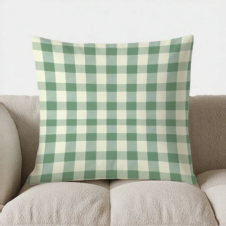<strong>Grün-Weiß Kariert Kissenbezug 40x40</strong> – Stilvolles Design für Ihr Zuhause 0