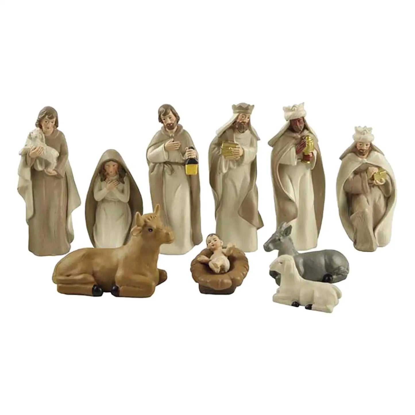 10-Teiliges Weihnachtskrippen-Set – Stilvolle Figuren für Festliche Stimmung 3