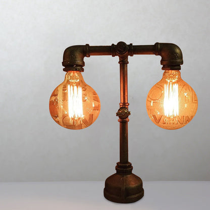 2-Flammige Industrielle Tischlampe Wasserrohr – Stilvolle Eleganz Für Ihr Zuhause 3