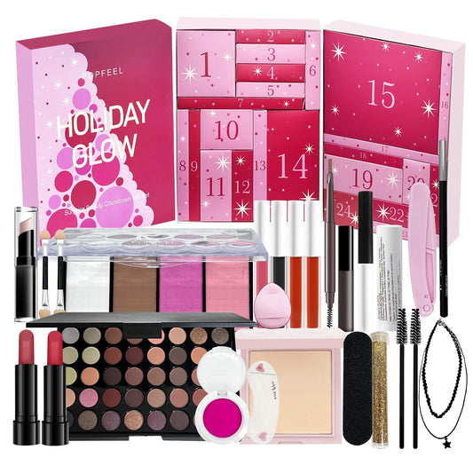 24-Teiliges Kosmetik Adventskalender Set – Festliche Vorfreude Mit Hochwertigen Beauty-Produkten 0