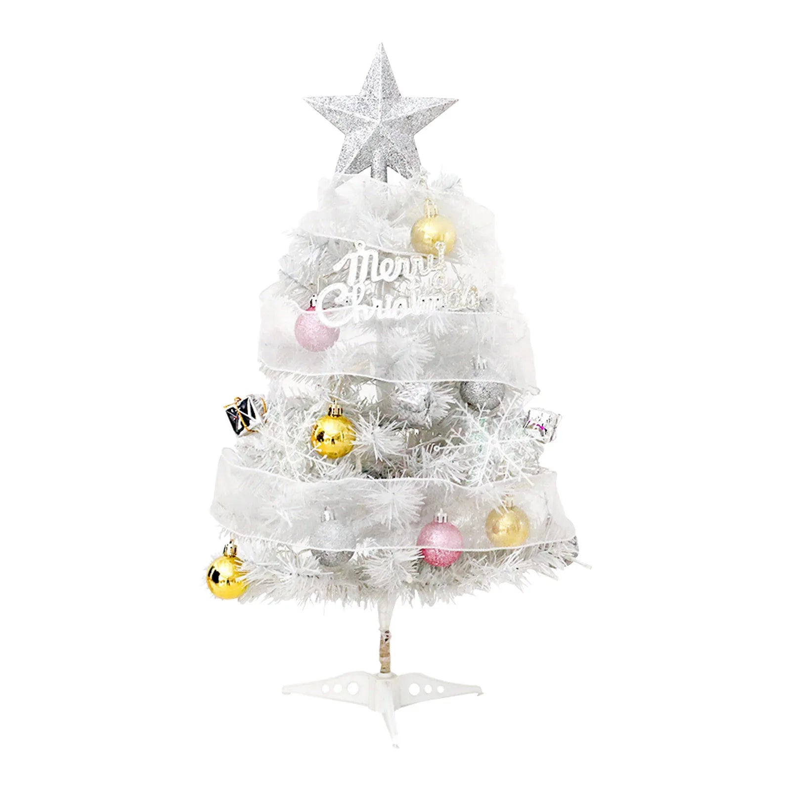 24 PCs Tisch Weihnachtsbaum Set – Festliche LED-Dekoration für Jeden Raum 1