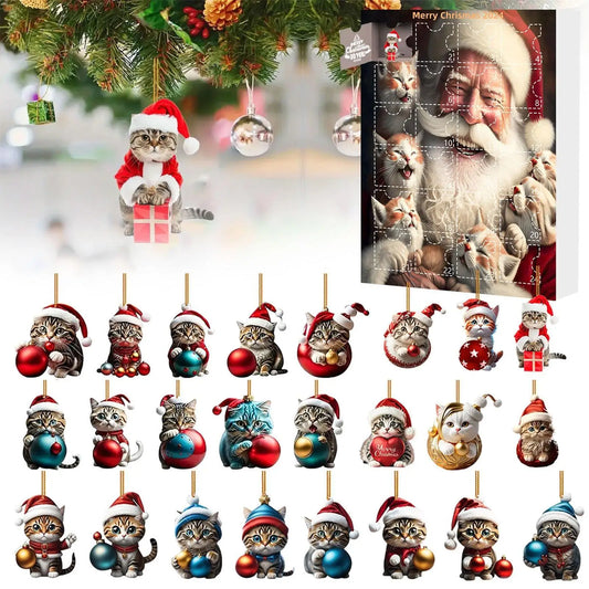2D Katzen Adventskalender – Entdecken Sie Festliche Freude Mit 24 Versteckten Ornamenten 0