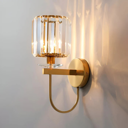 Vintage Wandleuchte mit Kristallglas – Retro-Stil mit warmweißem LED-Licht