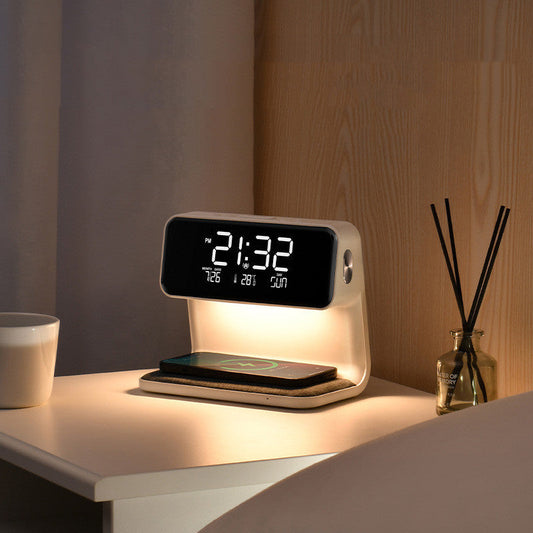 3-in-1 Nachttischlampe Mit Drahtloser Ladestation – Elegante Beleuchtung Für Ihr Schlafzimmer 2
