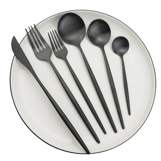 30-Teiliges Minimalistisches Besteckset – Elegantes Design für Stilvolle Anlässe 0