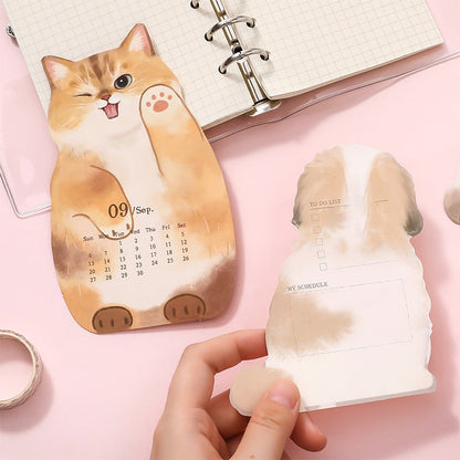 **3D Katzen- und Hunde-Tischkalender 2026 – Bezaubernde Haustierillustrationen für jeden Monat** 4
