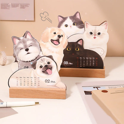 **3D Katzen- und Hunde-Tischkalender 2026 – Bezaubernde Haustierillustrationen für jeden Monat** 7