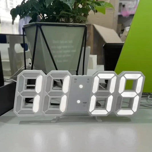 3D LED Wanduhr Modern – Elegante Anzeige mit Praktischen Funktionen 1