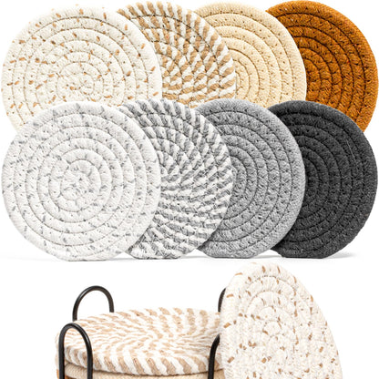 8 Stück Minimalistische Getränkeuntersetzer – Stilvolle Farben Für Jedes Zuhause 0