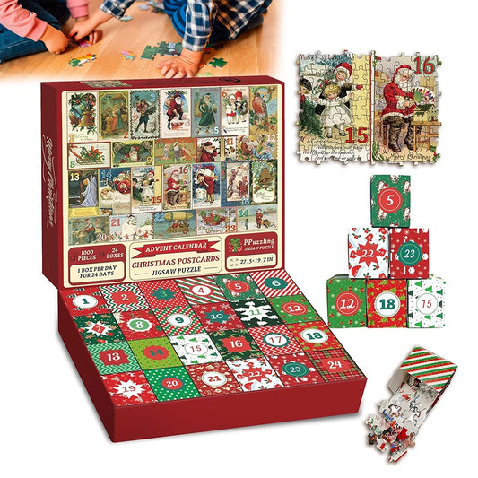 Adventskalender 2024 – Festliches Puzzeln für Erwachsene mit 1000 Teilen 0