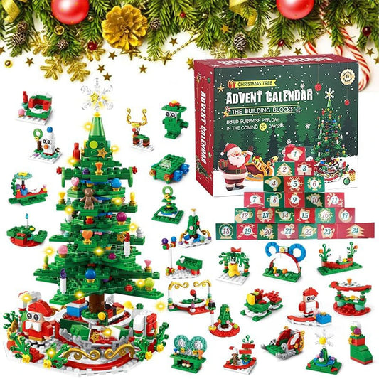 Adventskalender Kinder Weihnachtsbaum Bausteine – Magische Momente Für Die Vorweihnachtszeit 0