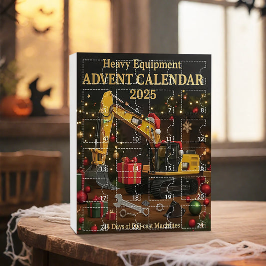 Adventskalender Kinder mit Baufahrzeug-Ornamenten – 24 Tage voller Baustellenzauber 0