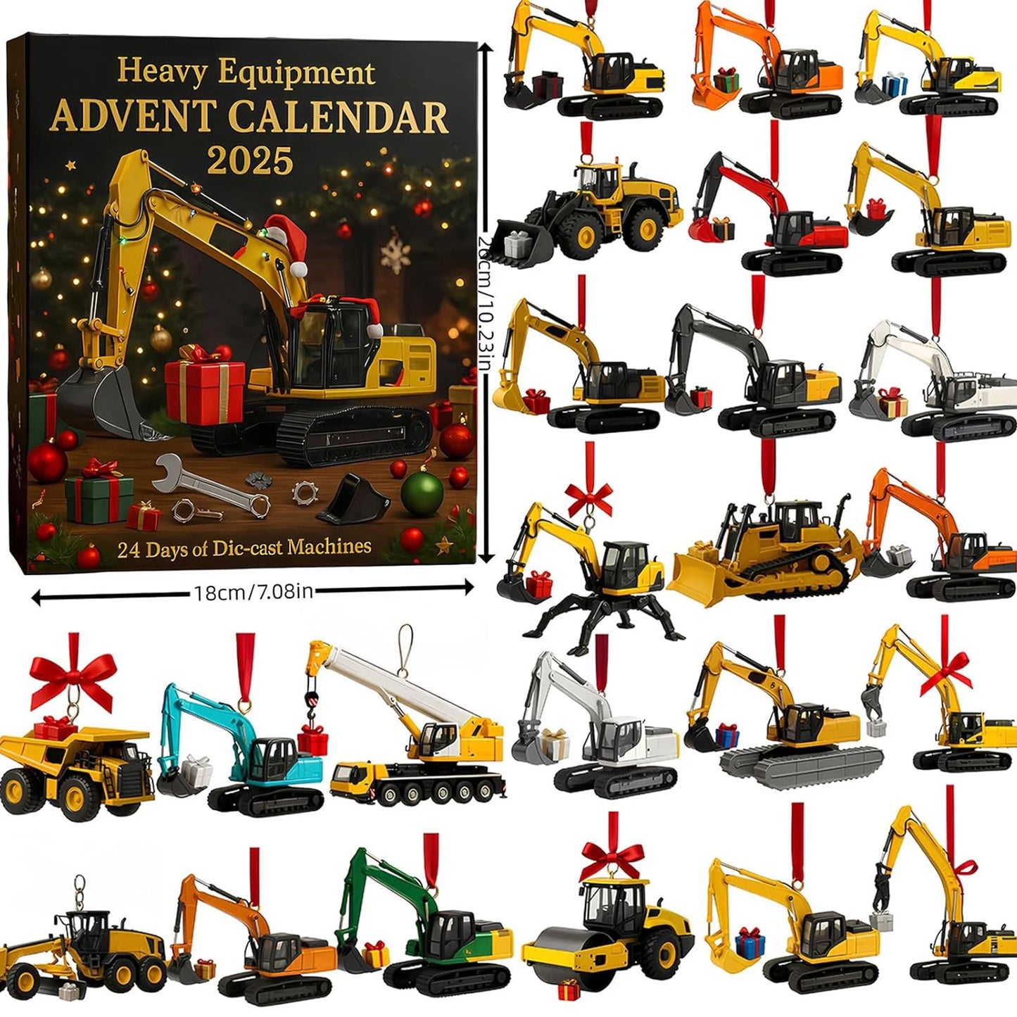 Adventskalender Kinder mit Baufahrzeug-Ornamenten – 24 Tage voller Baustellenzauber 5