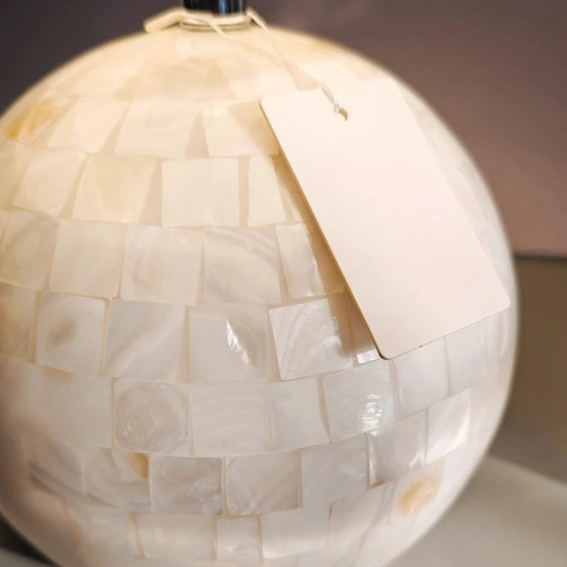 Amerikanische Natürliche Muschel Tischlampe – Maritime Eleganz für Ihr Zuhause 4